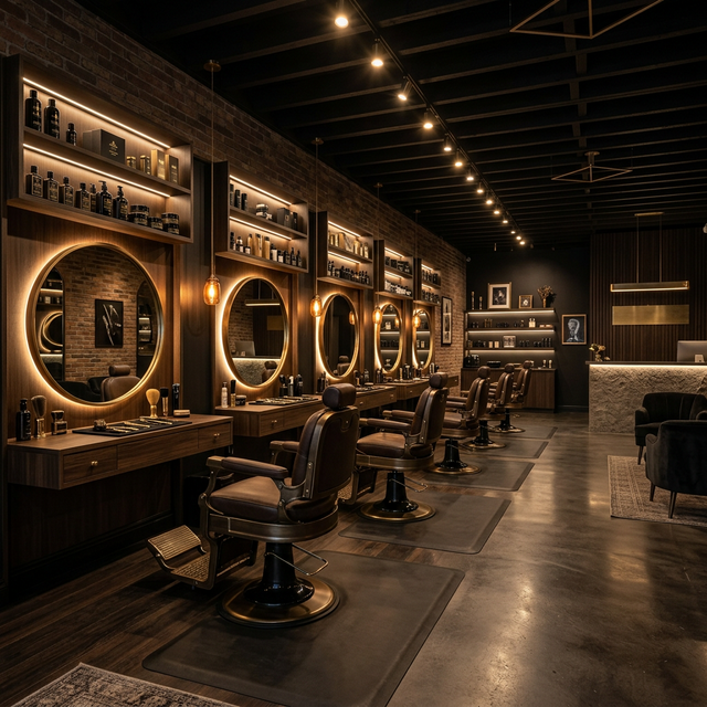 Interior de BarberKing Studio