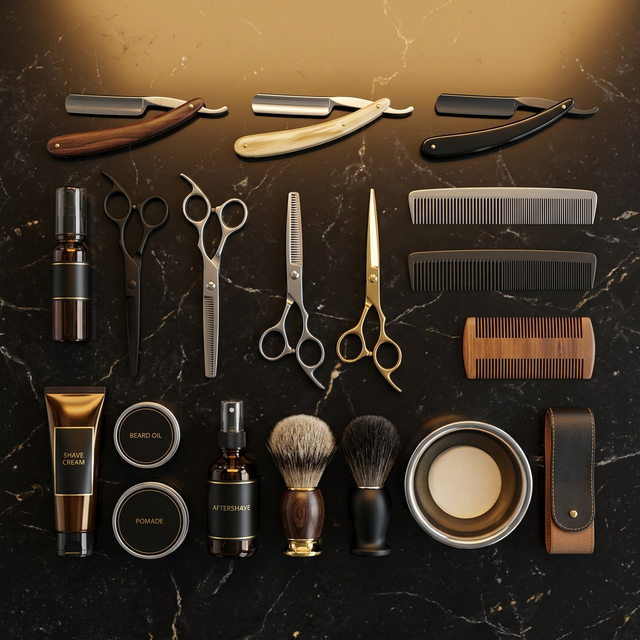 Herramientas profesionales de barbero